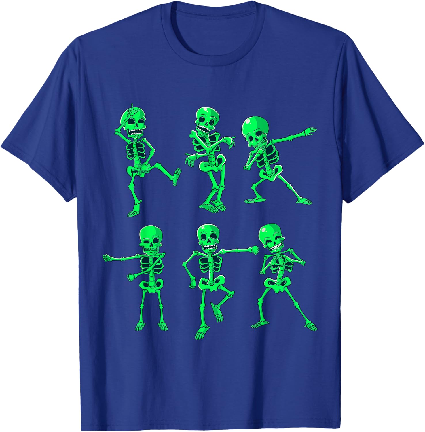 Halloween Boys Girls Kids Dancing Skeletons Dance Challenge T-Shirt - T-Shirt | Royal