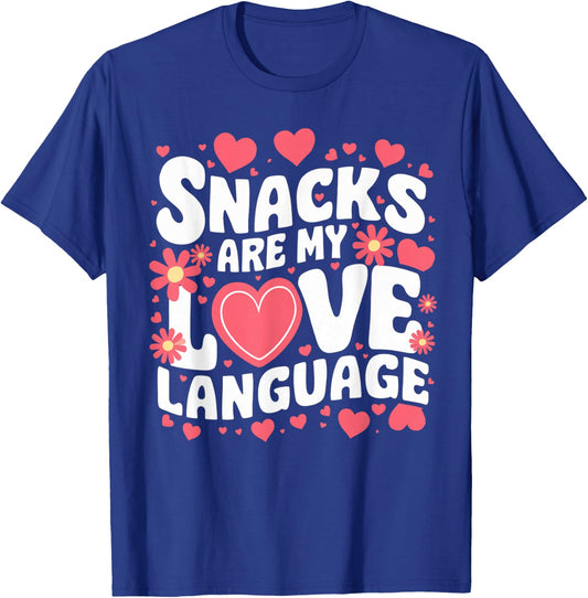 Snacks Are My Love Language Valentine Day Kids T-Shirt - T-Shirt | Royal