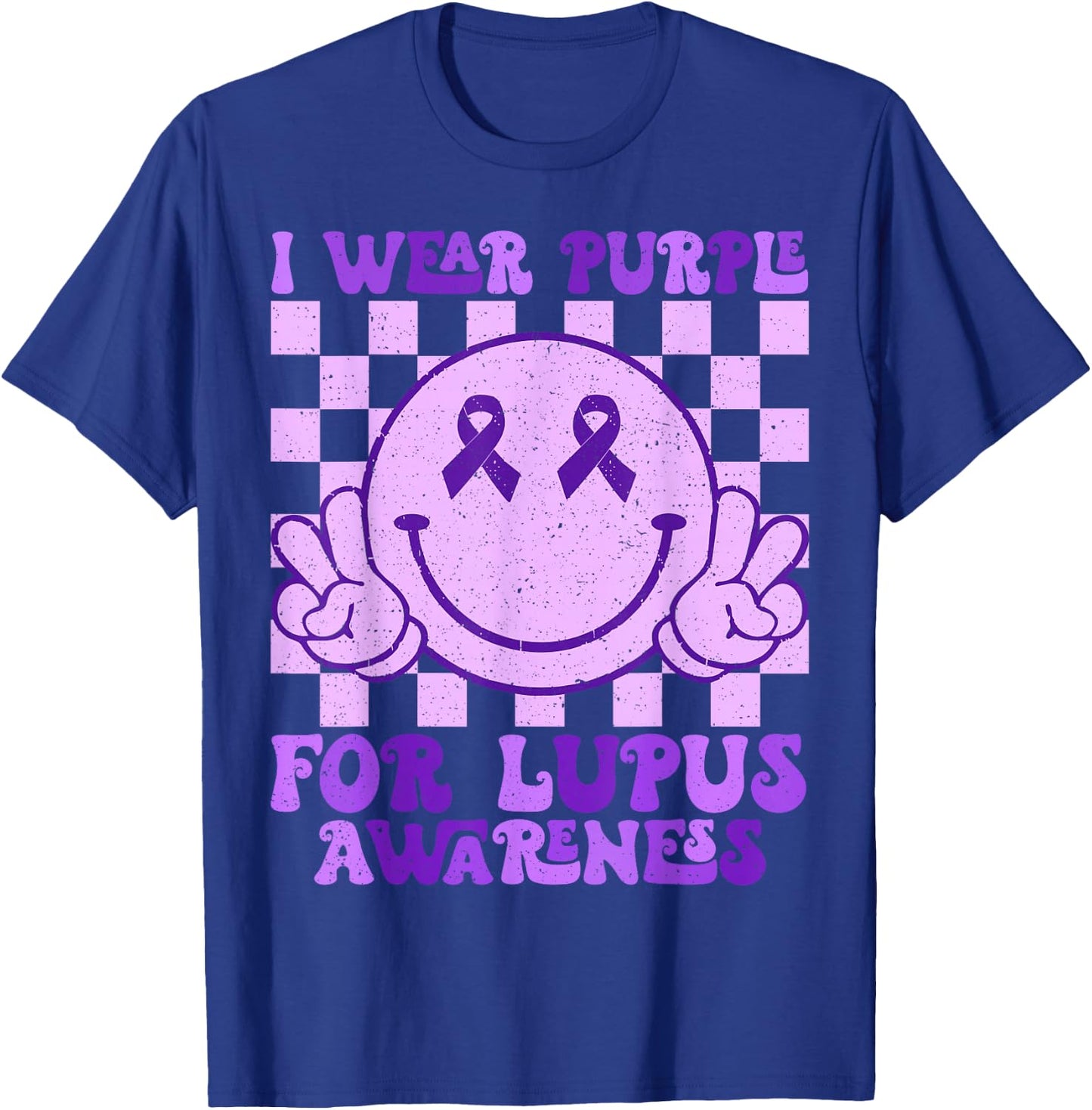 I Wear Purple For Lupus Awareness Men Women Purple Lupus T-Shirt - T-Shirt | Royal