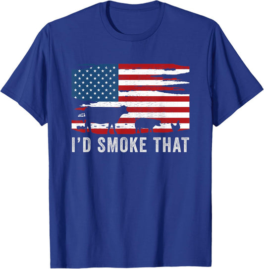Id Smoke That Barbecue T-Shirt - T-Shirt | Royal
