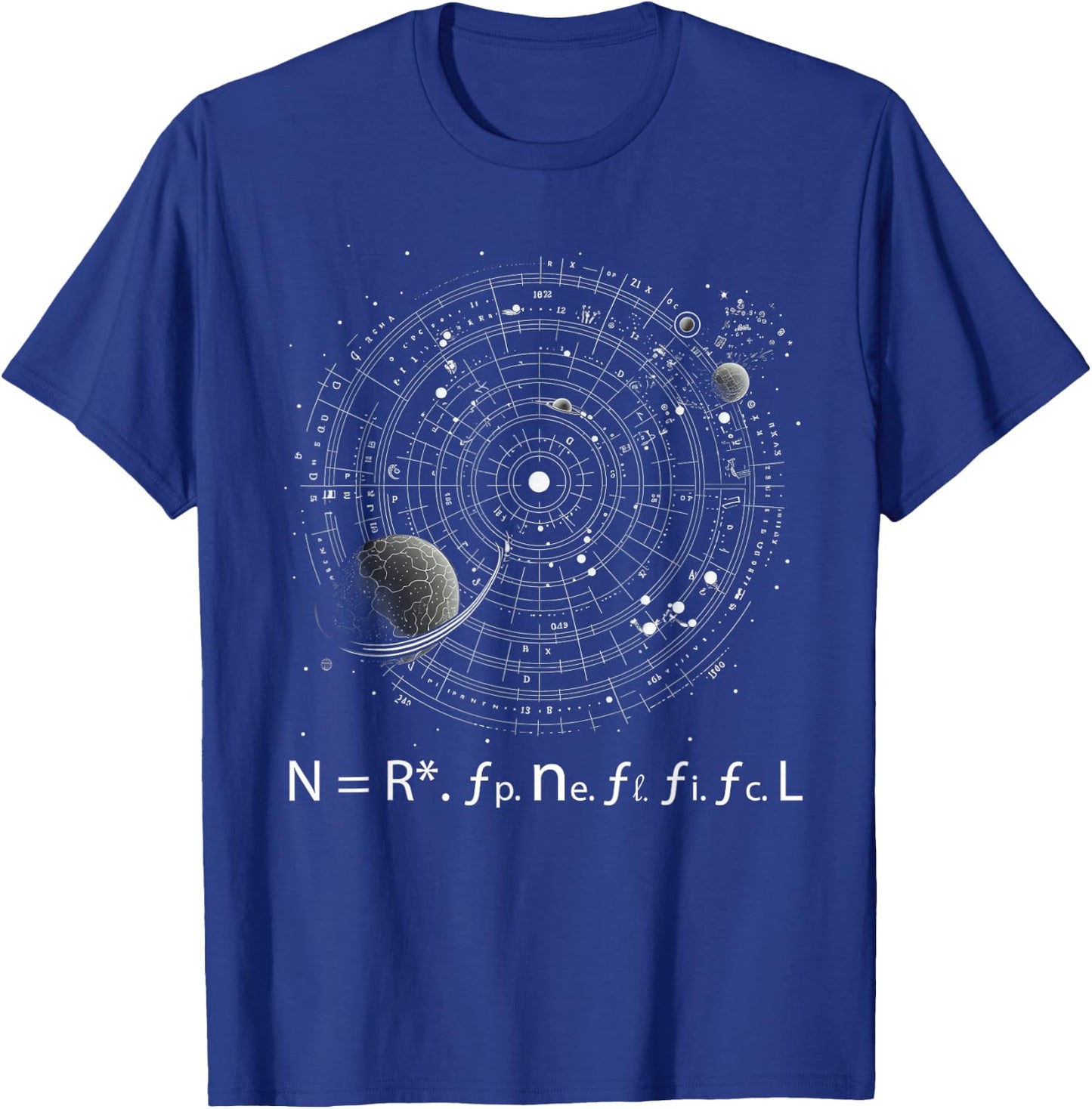 Drake Equation Estimation of Alien Civilizations T-Shirt - T-Shirt | Royal
