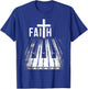 Piano Christian Faith Cross Classical Music Organ Pianist T-Shirt - T-Shirt | Royal