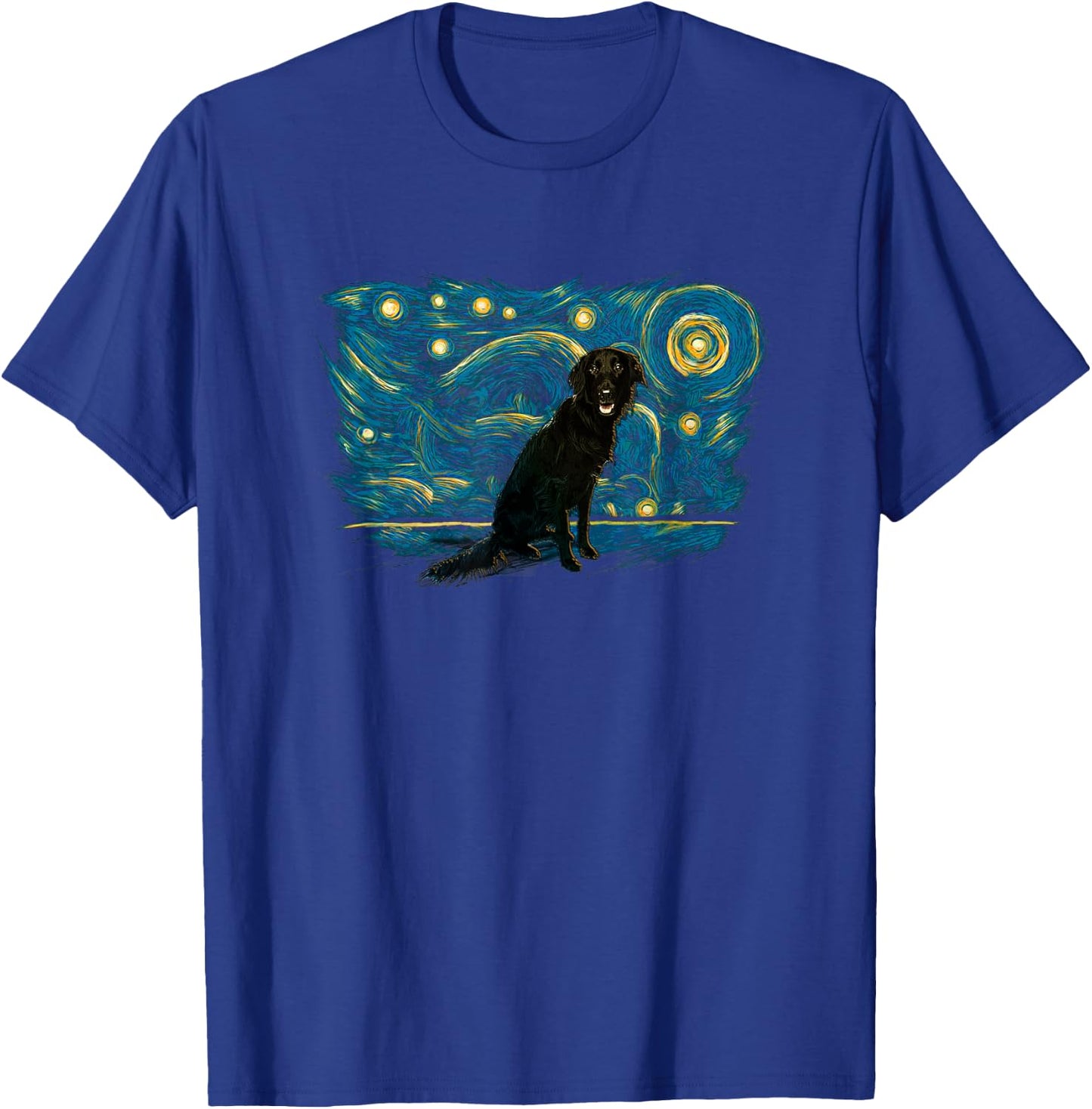 Retro Vintage Style Flat-Coated Retriever T-Shirt - T-Shirt | Royal