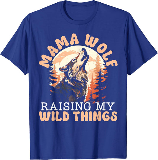 Wolf Lover Wolf Pack Wolfgang Wildlife Animal Mama Wolf T-Shirt - T-Shirt | Royal