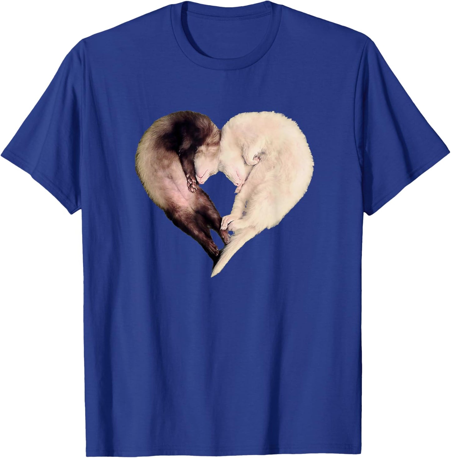 I Love My Funny Ferret Heart Graphic Ferret Owner T-Shirt - T-Shirt | Royal
