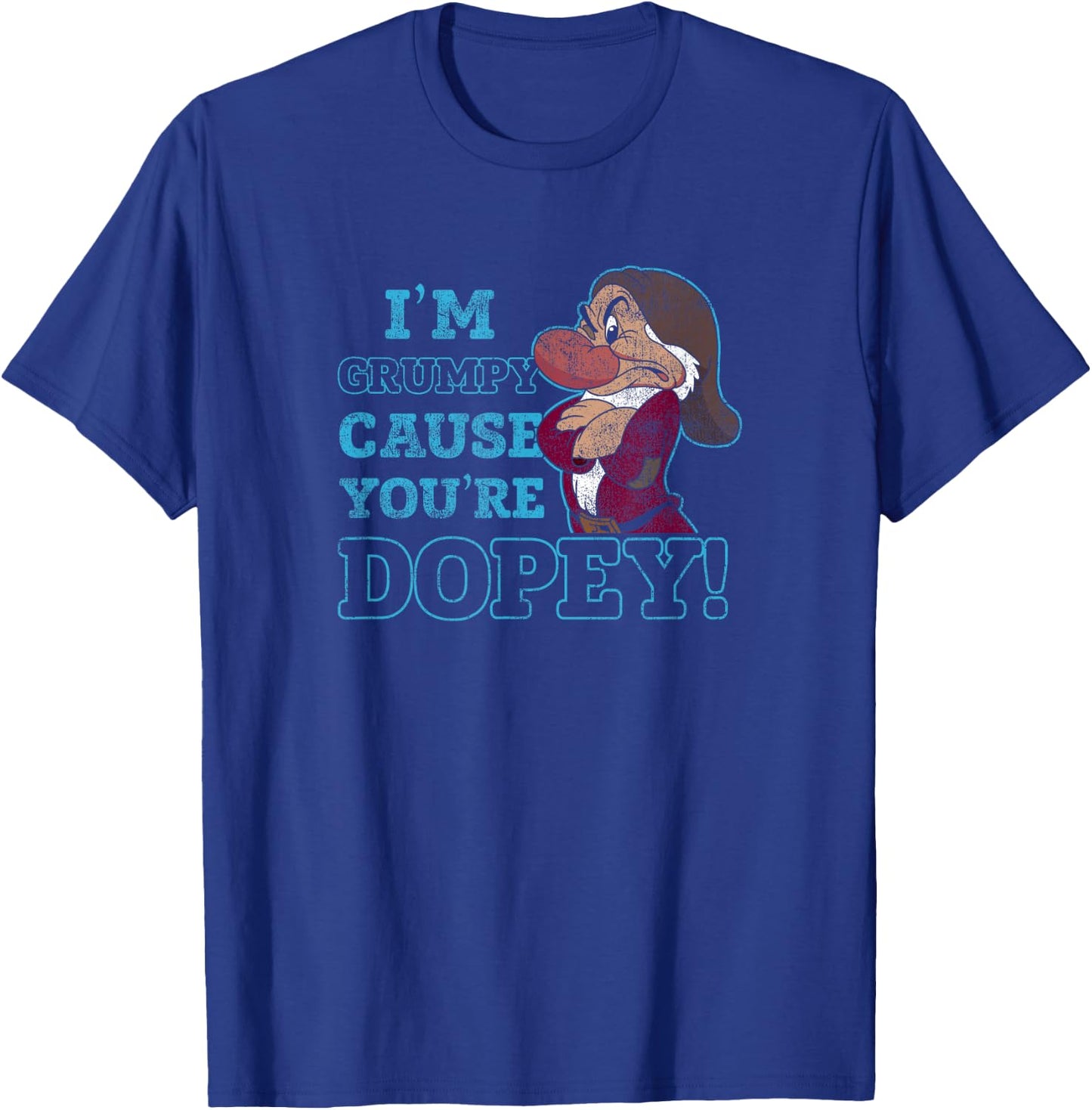 Disney Snow White Grumpy Because You're Dopey Small T-Shirt - T-Shirt | Royal