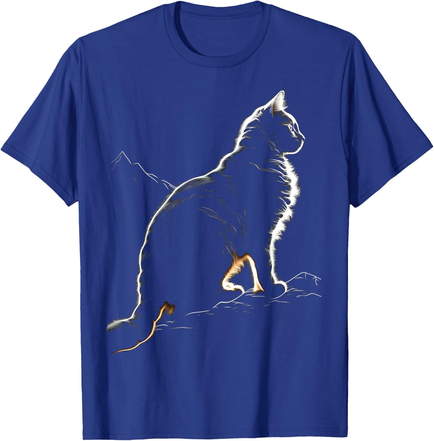 Cat Illustration Drawing Animal Art Graphic Cat T-Shirt - T-Shirt | Royal