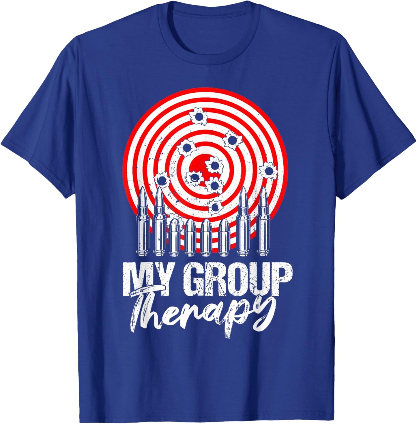 Gun Owner Group Therapy Shirt Funny Shooting Range Target T-Shirt - T-Shirt | Royal
