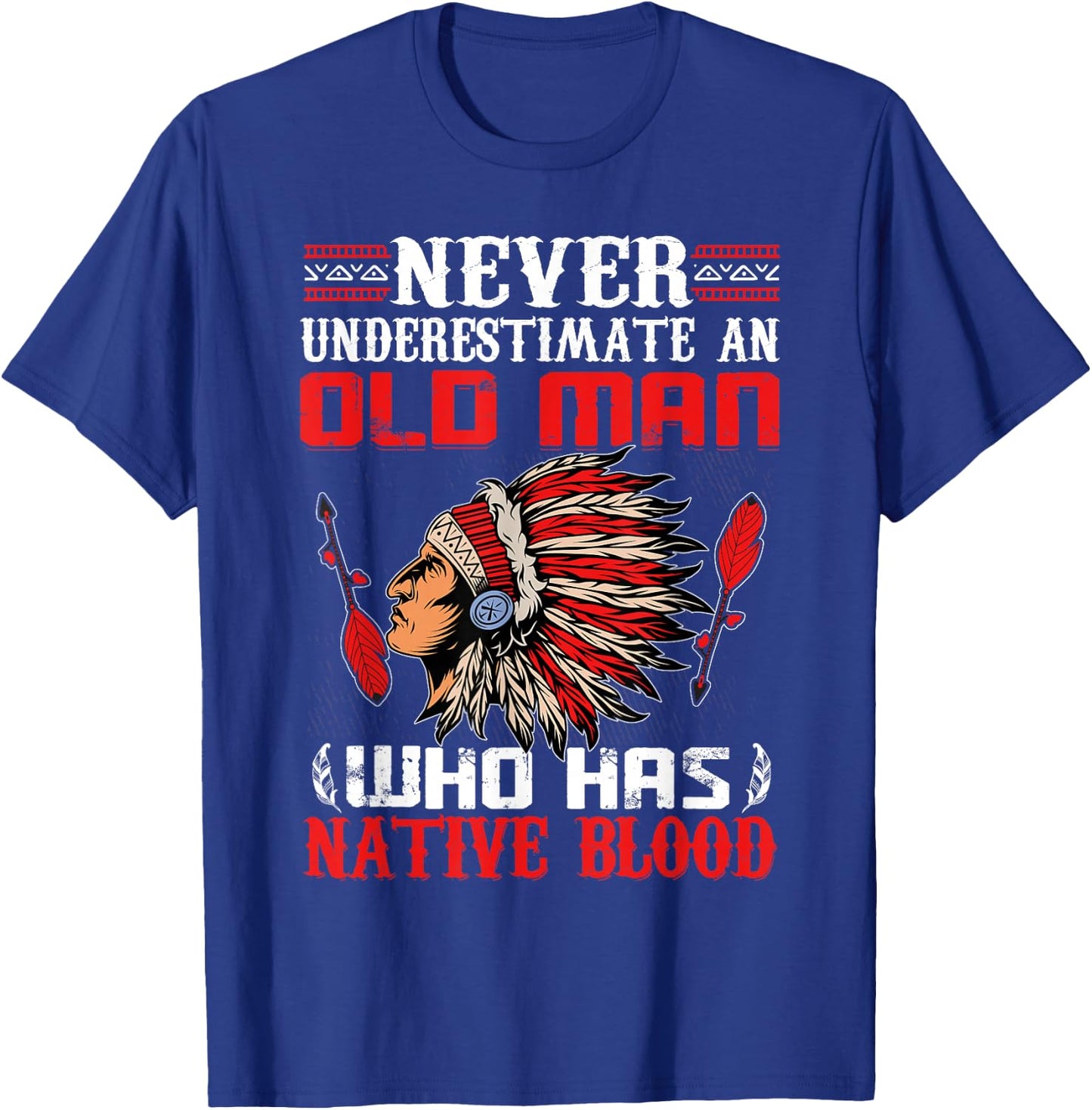Native American Art Lover Chief Native Indian T-Shirt - T-Shirt | Royal