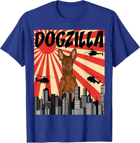 Funny Retro Japanese Dogzilla Pharaoh Hound T-Shirt - T-Shirt | Royal