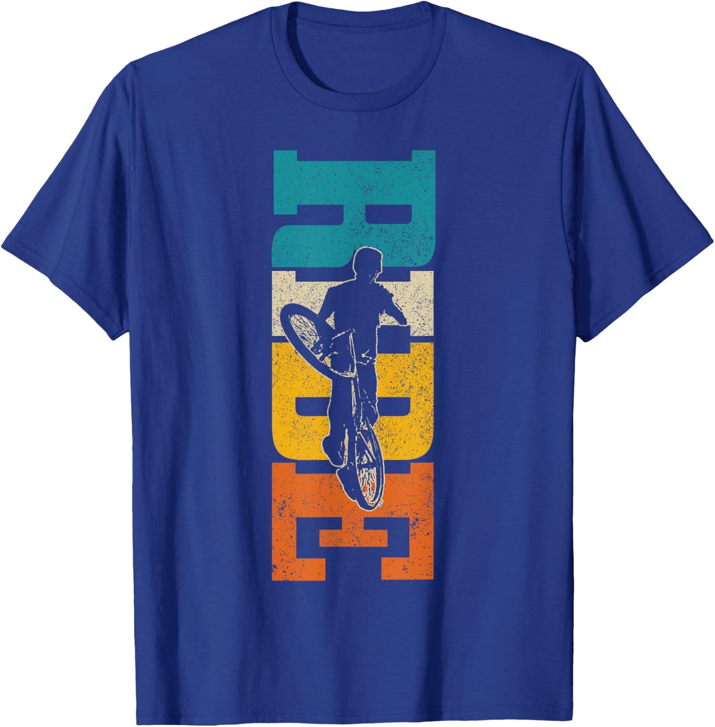 Mountain Bike MTB Ride Downhill Vintage Mountain Biker T-Shirt - T-Shirt | Royal