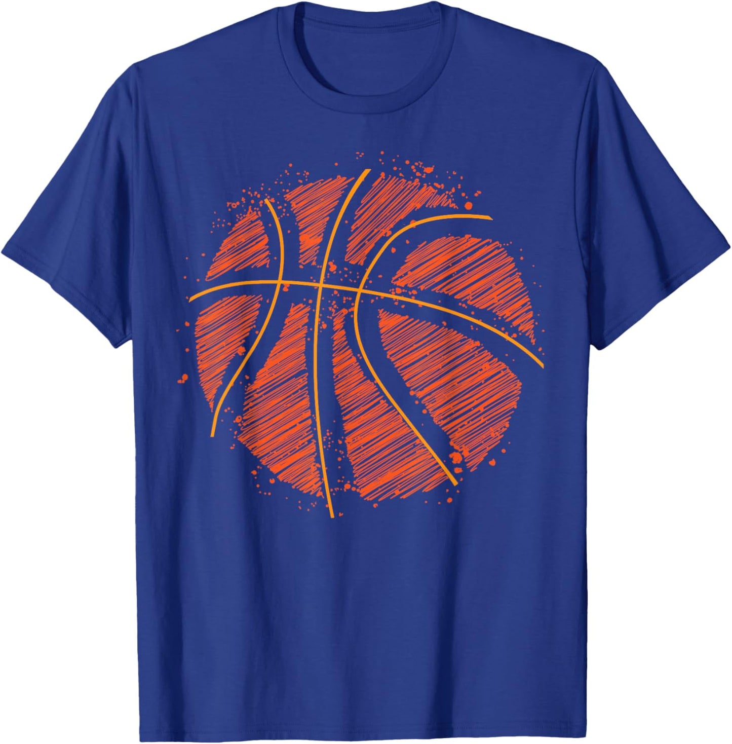 Basketball Strokes Graphic Graffiti Cool Basketball Player T-Shirt - T-Shirt | Royal