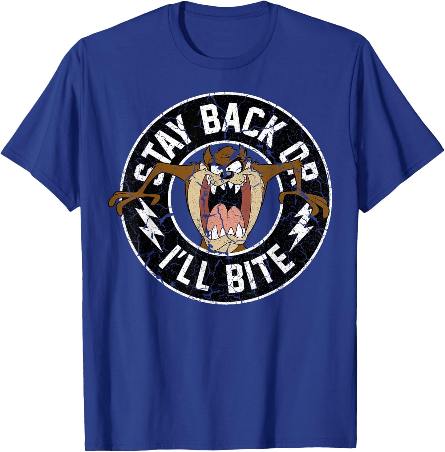Looney Tunes Taz Stay Back Or I'll Bite T-Shirt - T-Shirt | Royal