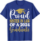 Proud Sister In Law Of A 2024 Graduate Graduation Family T-Shirt - T-Shirt | Royal
