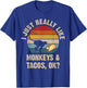Monkeys and Tacos lover Cinco de mayo Taco Tuesday Cute T-Shirt - T-Shirt | Royal