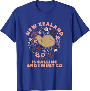 New Zealand Is Calling And I Must Go New Zealand T-Shirt - T-Shirt | Royal