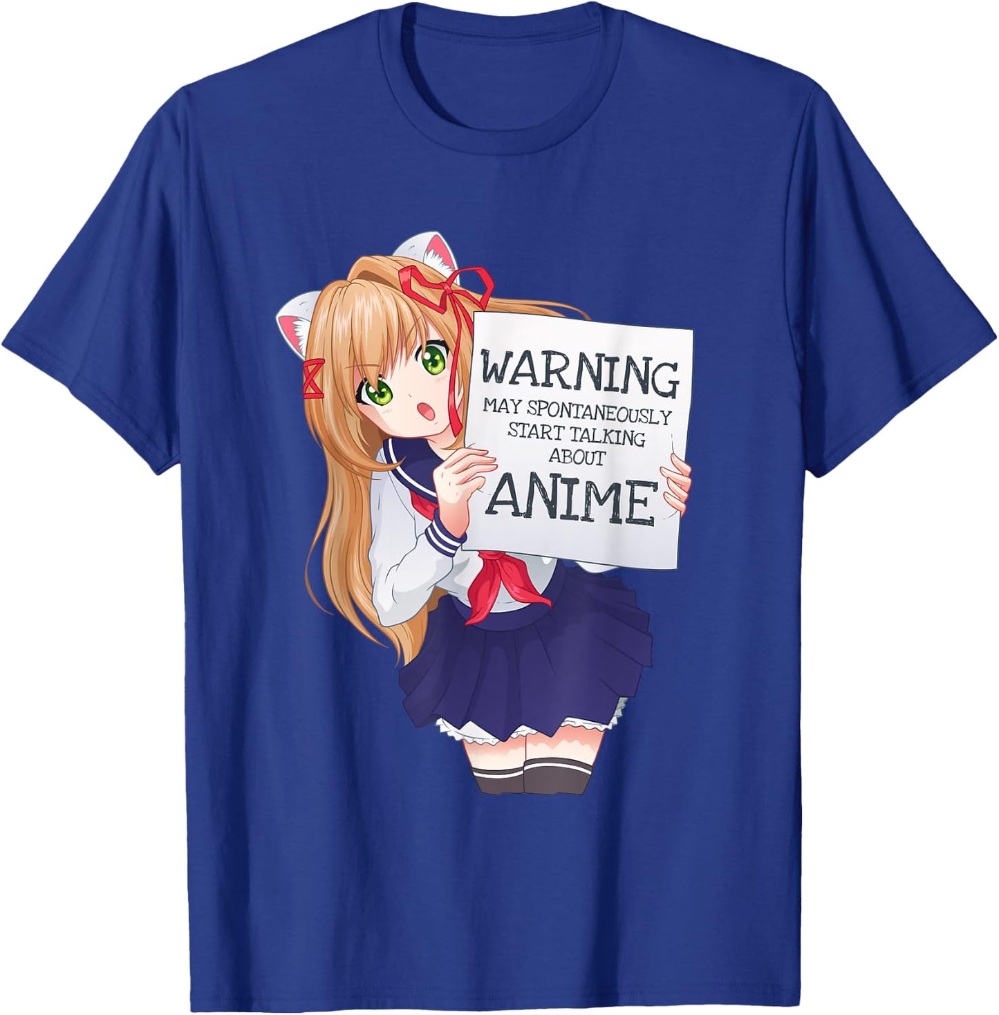 Kawaii Cute Spontaneously Talking Anime Girl Otaku Japanese T-Shirt - T-Shirt | Royal