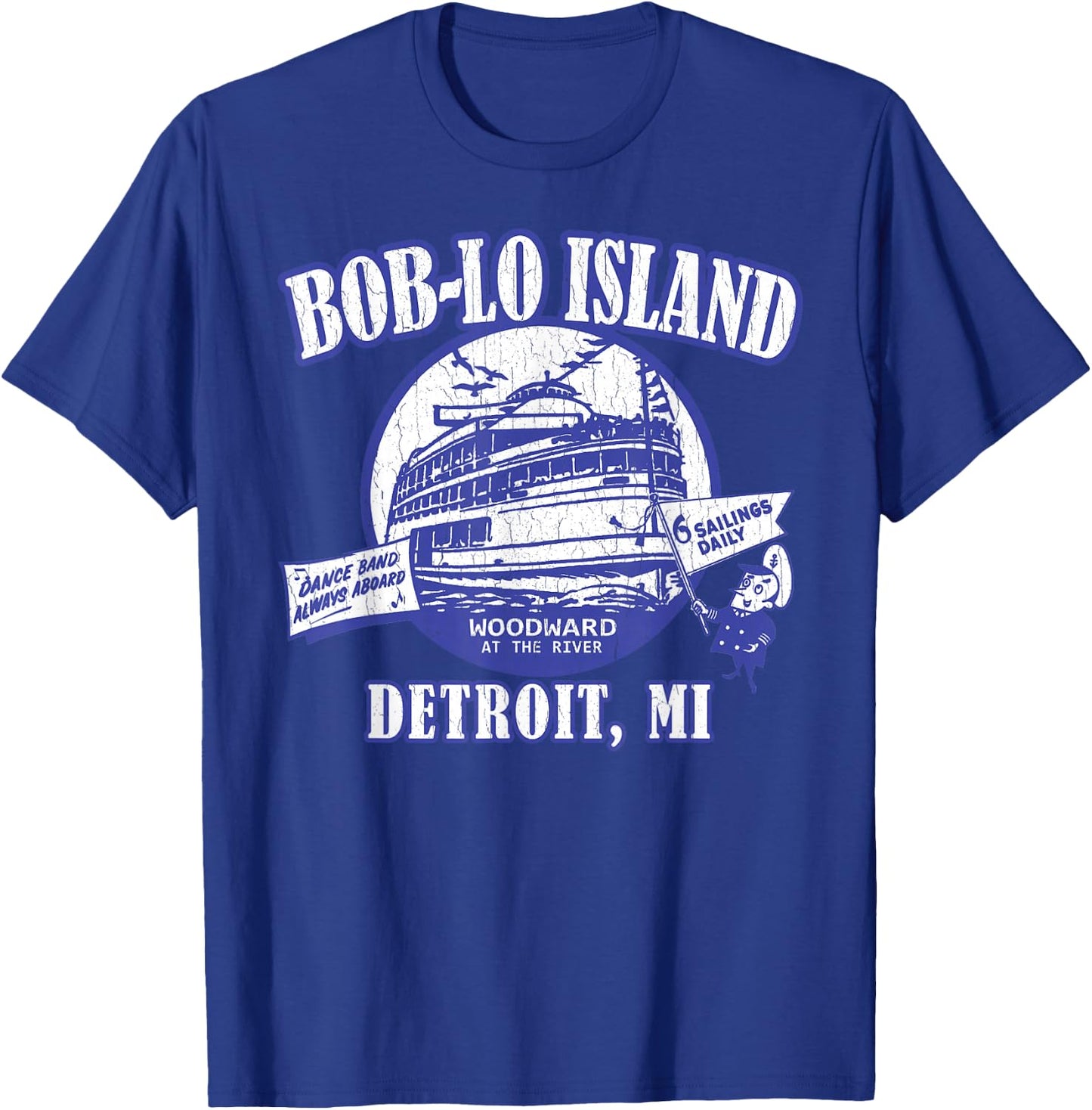Boblo Island Detroit Michigan (vintage look) T-Shirt - T-Shirt | Royal
