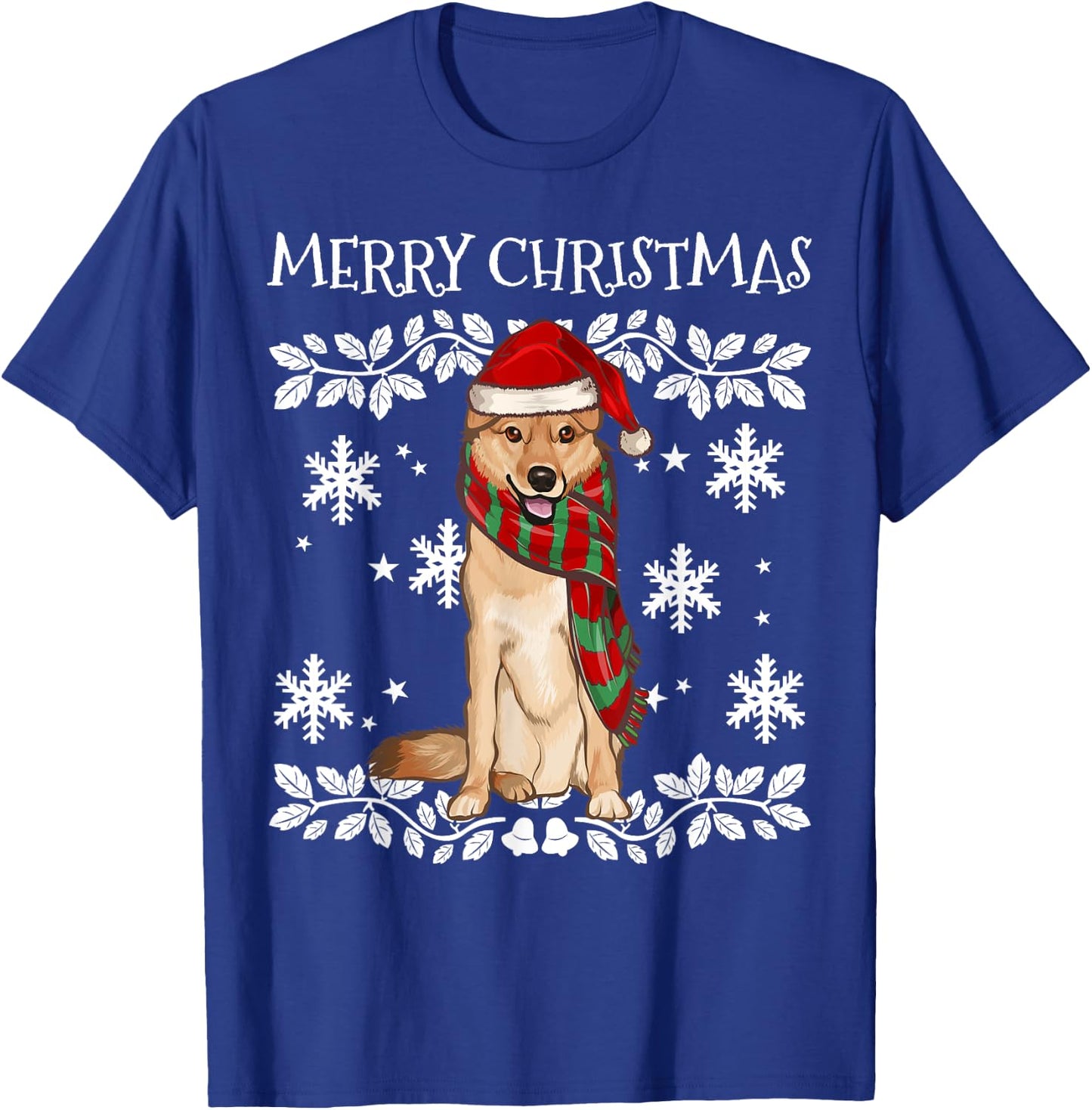 Merry Christmas Ornament Finnish Spitz Xmas Santa T-Shirt - T-Shirt | Royal