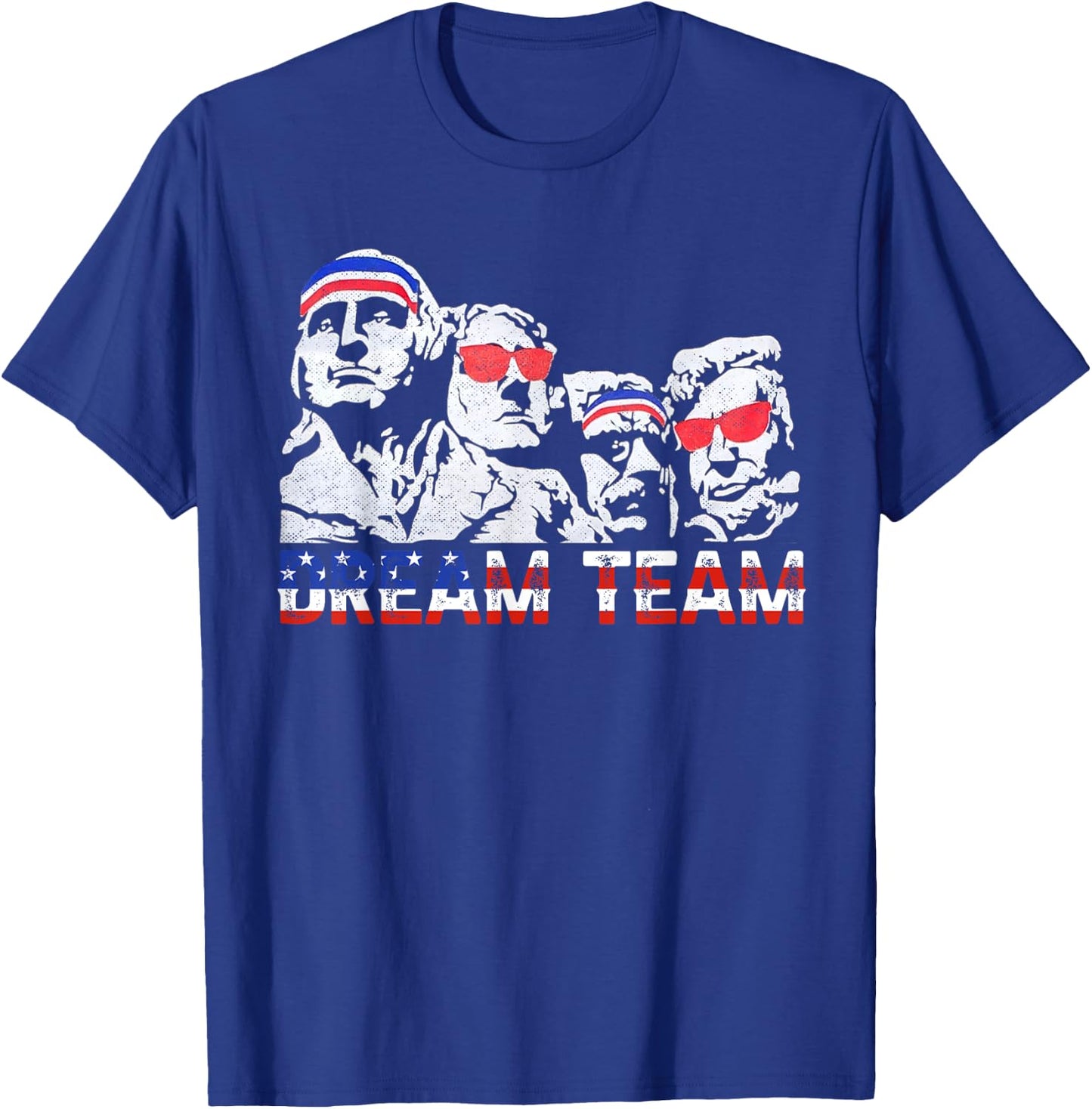 American USA Flag Dream Team Funny Patriotic Retro Vintage Women Men T-Shirt - T-Shirt | Royal