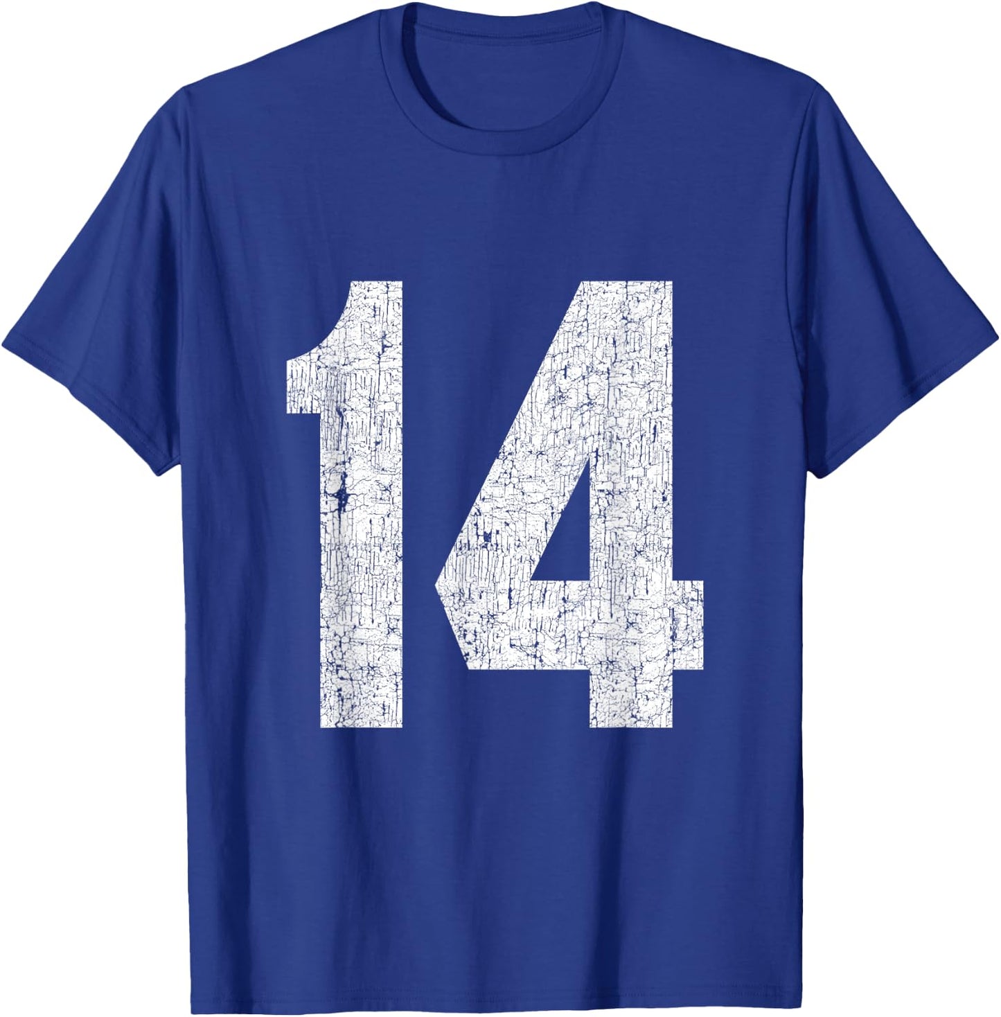 #14 Jersey Uniform Varsity Sports Number, 14th Birthday T-Shirt - T-Shirt | Royal