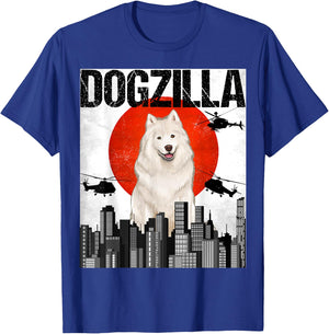 Funny Vintage Japanese Dogzilla Samoyed T-Shirt - T-Shirt | Royal