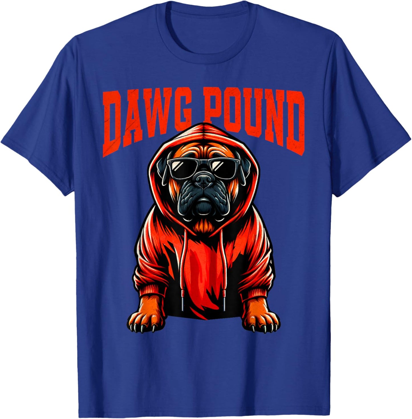 Graphic Last Name Cleveland Gifts | Vintage DAWG Dog Pound , Small, Brown T-Shirt - T-Shirt | Royal