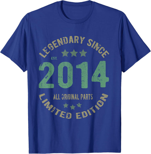 11 Year Old Bday Legend Since 2014 - Vintage 11th Birthday T-Shirt - T-Shirt | Royal