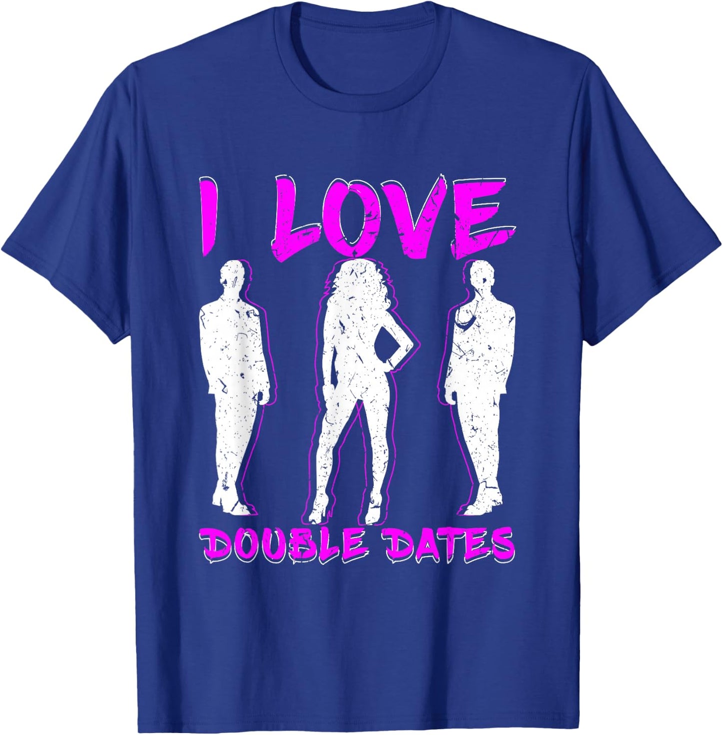 I Love Double Dates Threesome Swinger Hotwife Poly T-Shirt - T-Shirt | Royal