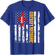 Aircraft Mechanic USA Flag Airplane Technician Aviation Gift T-Shirt - T-Shirt | Royal