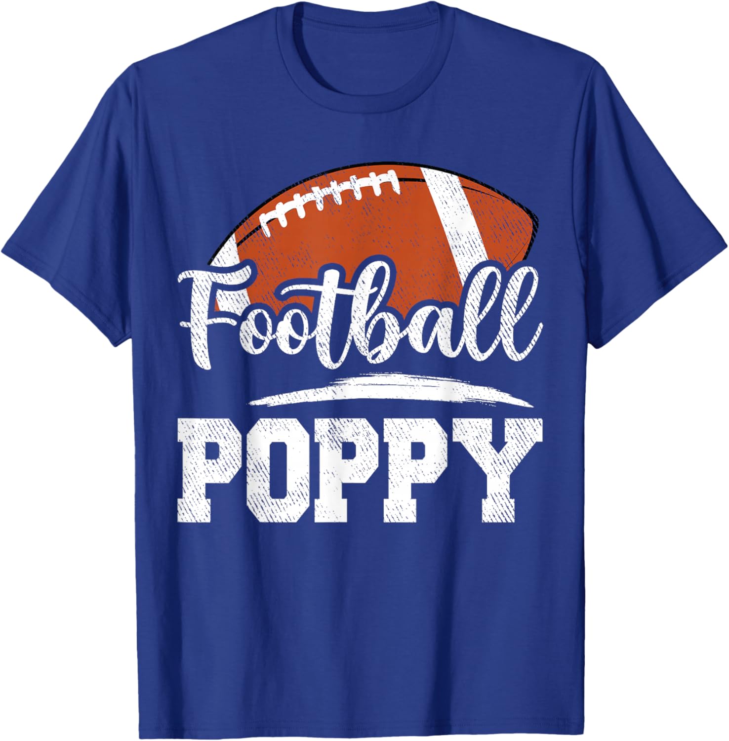 Football Poppy Football Player Game Day Father's Day T-Shirt - T-Shirt | Royal