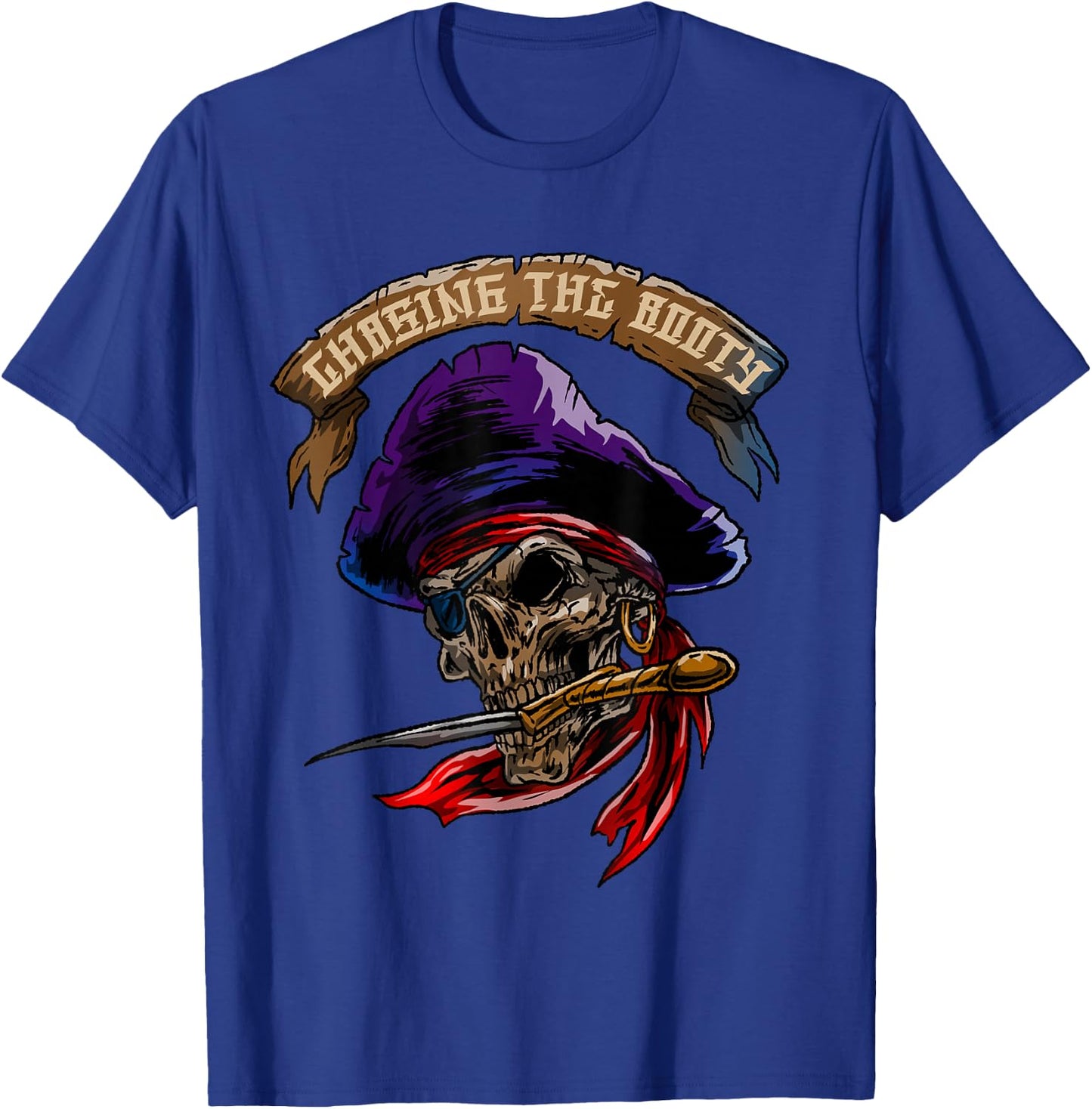 Pirate Skull Sea Thief Buccaneer Cool Sailor Man Gift T-Shirt - T-Shirt | Royal