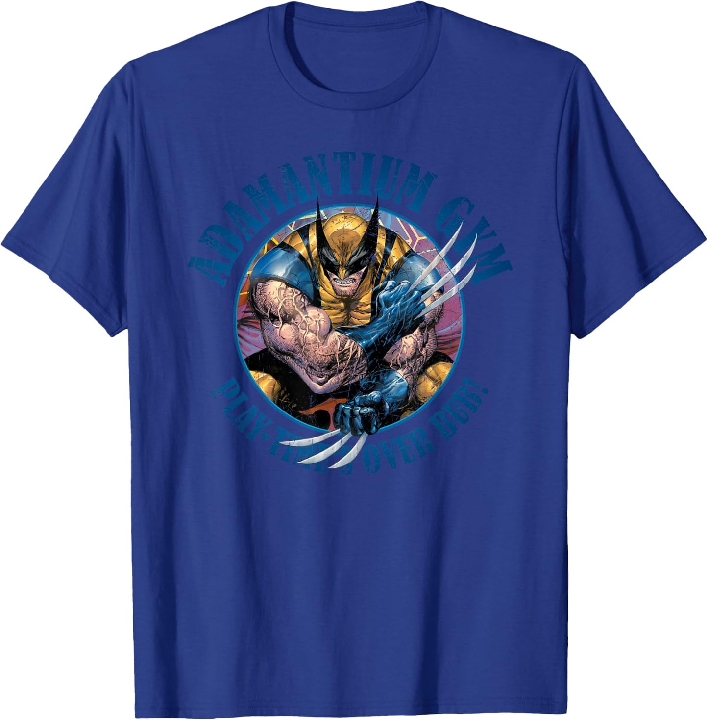Marvel X-Men Wolverine Adamantium Gym T-Shirt - T-Shirt | Royal