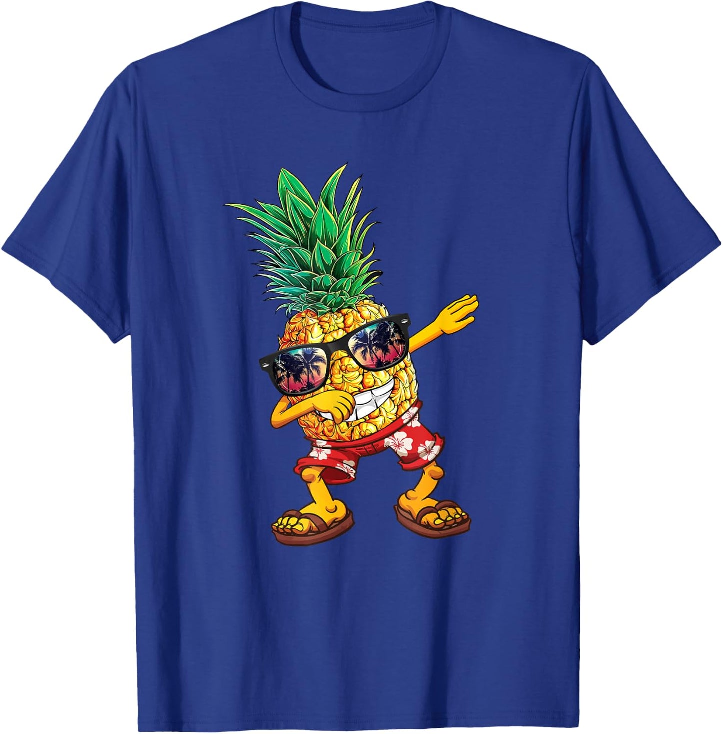 Dabbing Pineapple Sunglasses T Shirt Aloha Beaches Hawaii T-Shirt - T-Shirt | Royal