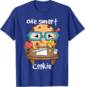One Smart Cookie Kawaii Nerd Humour Cute Student Graduation T-Shirt - T-Shirt | Royal