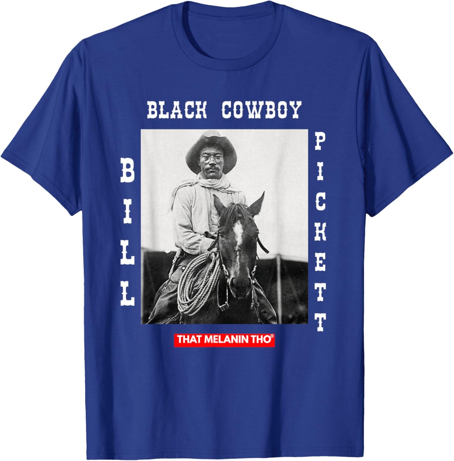 Black Cowboy Bill Pickett Cowboy African American History T-Shirt - T-Shirt | Royal