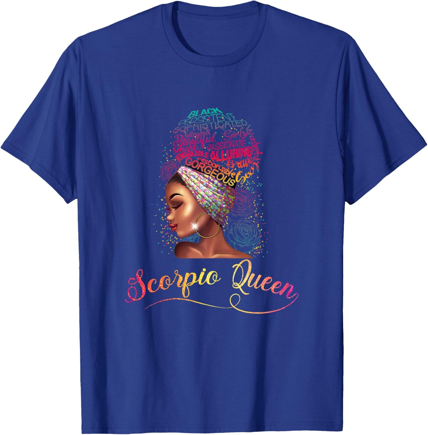Scorpio Queen Afro Women November October Melanin Birthday T-Shirt - T-Shirt | Royal