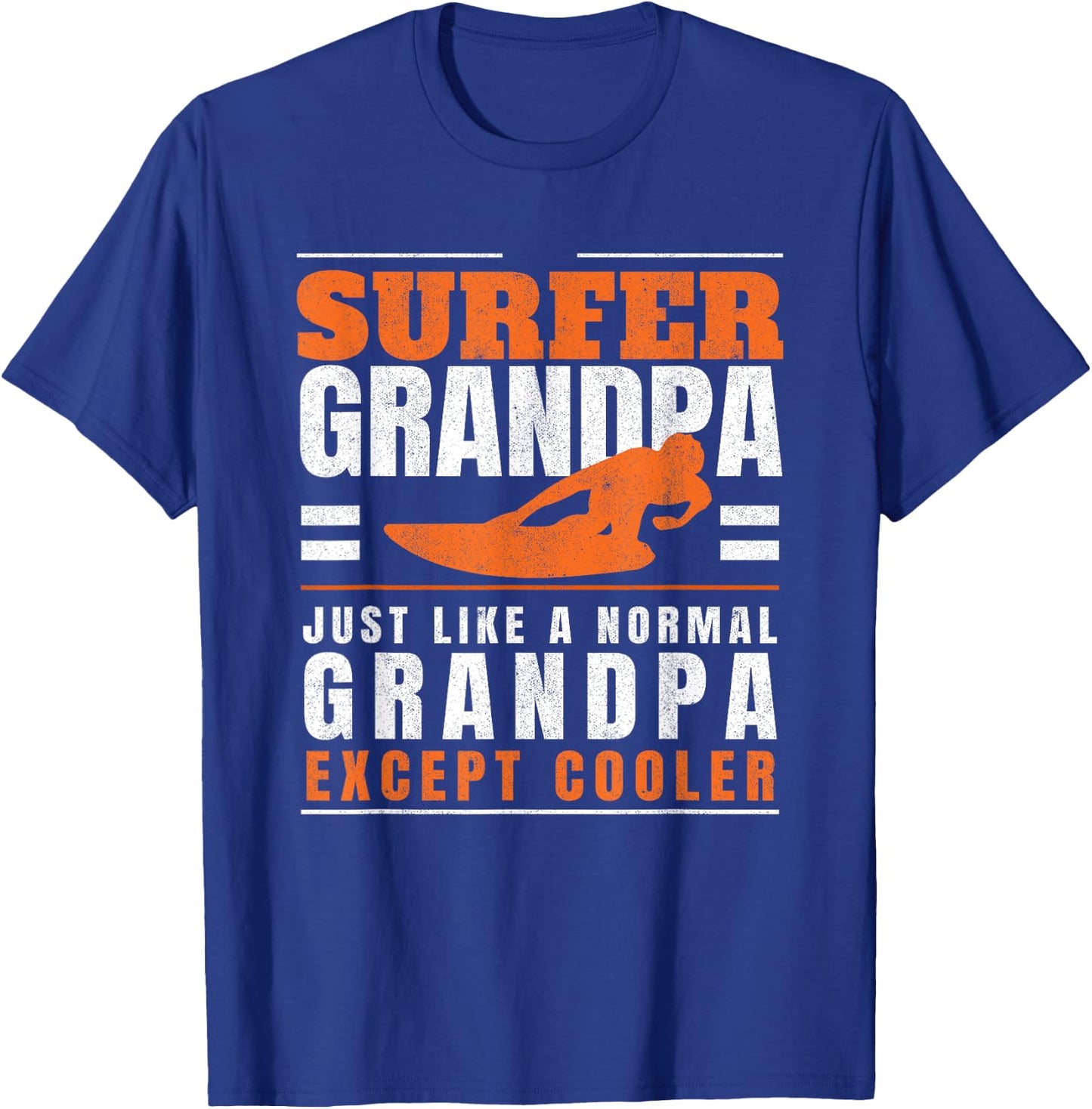 Surfer Grandpa Surf Grandfather Surfing Fathers Day Surfers T-Shirt - T-Shirt | Royal