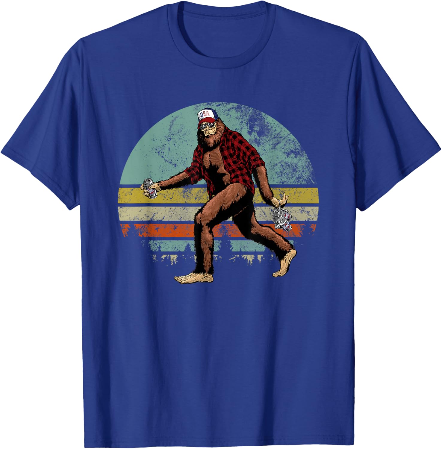 Bigfoot Loves Beer - Beer Me - Funny Bigfoot Beer Sasquatch T-Shirt - T-Shirt | Royal
