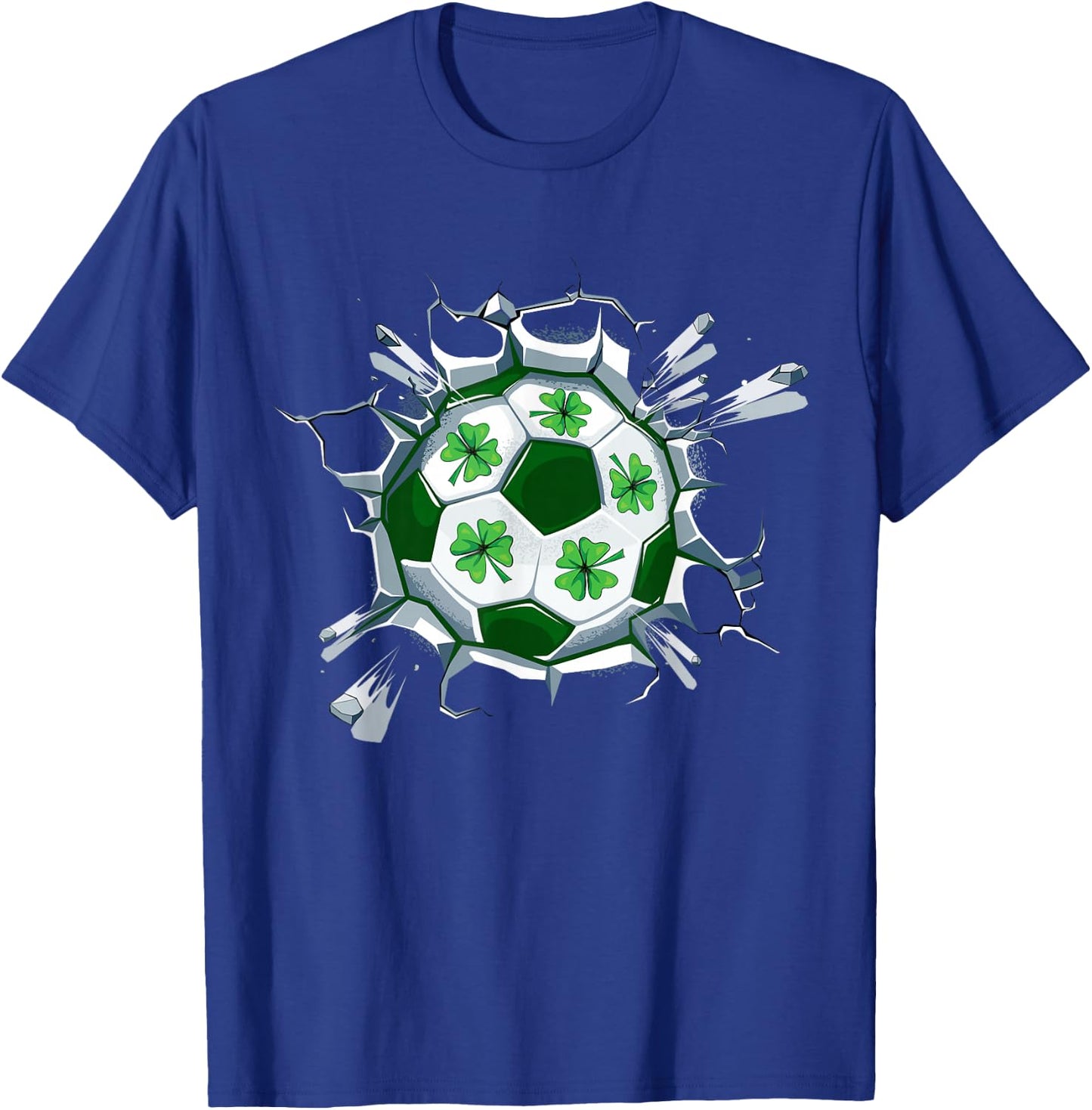 Soccer St Patricks Day Leprechaun Shamrock Boys Kids T-Shirt - T-Shirt | Royal