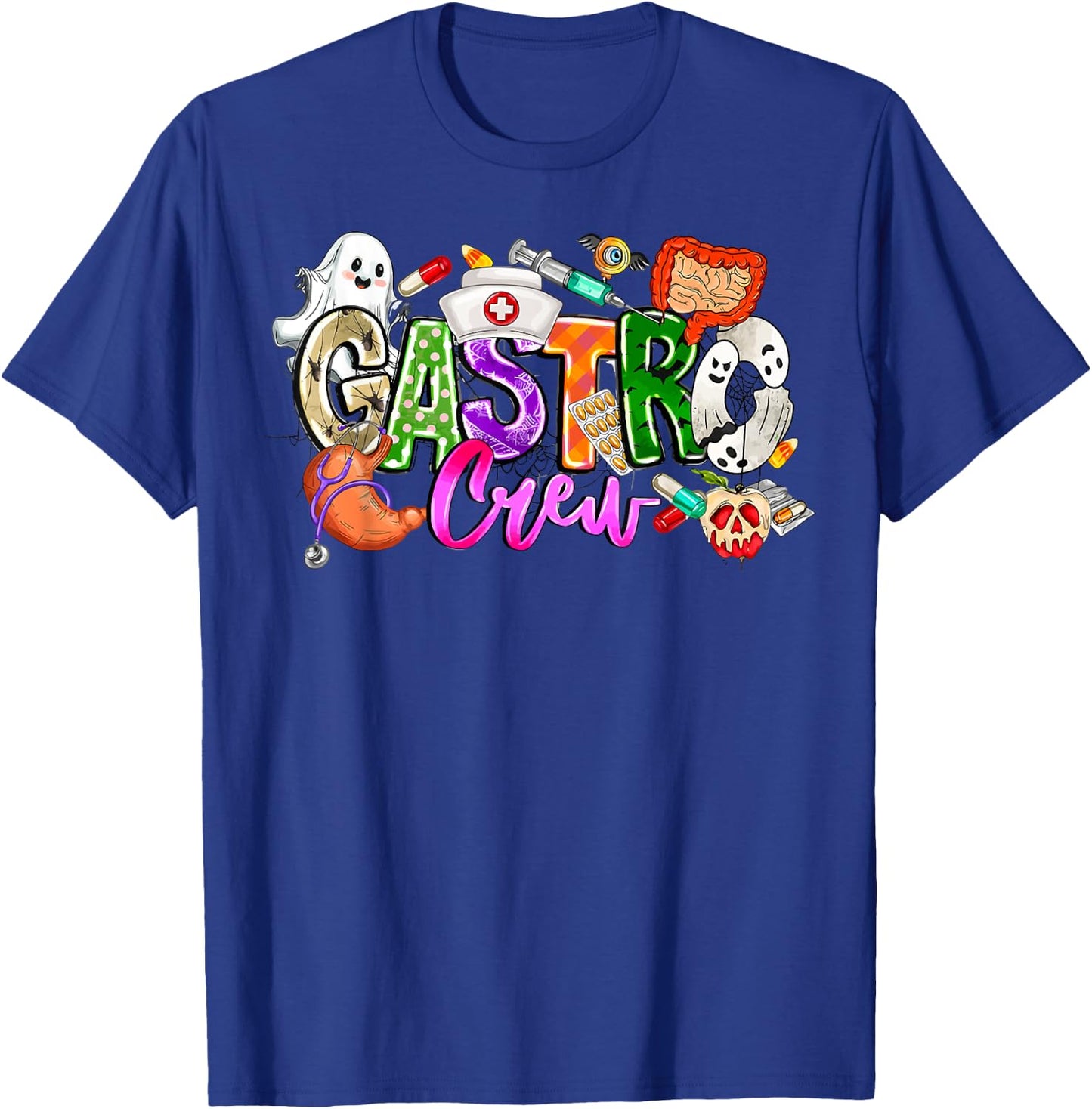 Gastro Crew Gastroenterology Nurse Funny Halloween gi nurse T-Shirt - T-Shirt | Royal