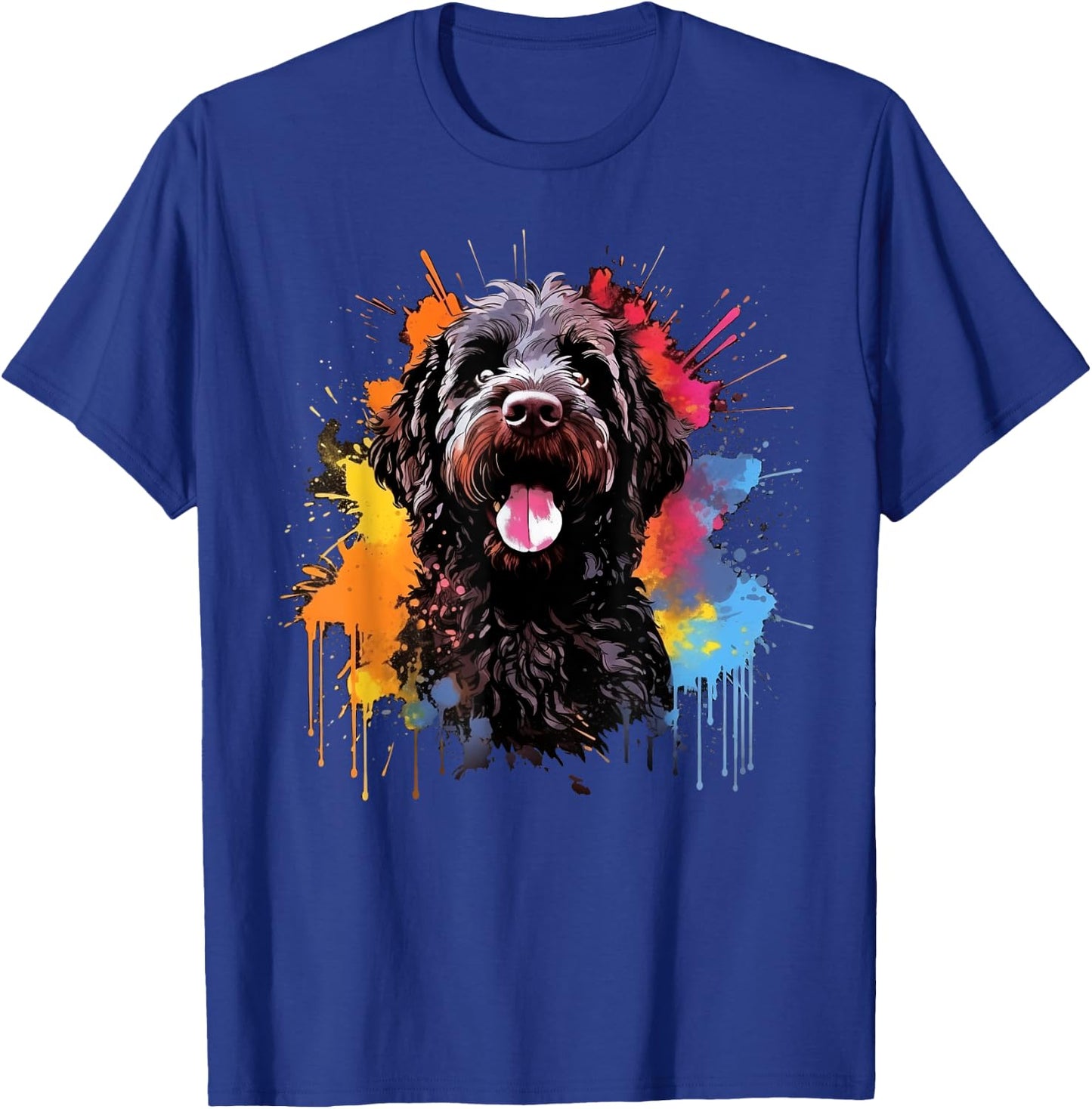 Colorful Portuguese Water dog T-Shirt - T-Shirt | Royal