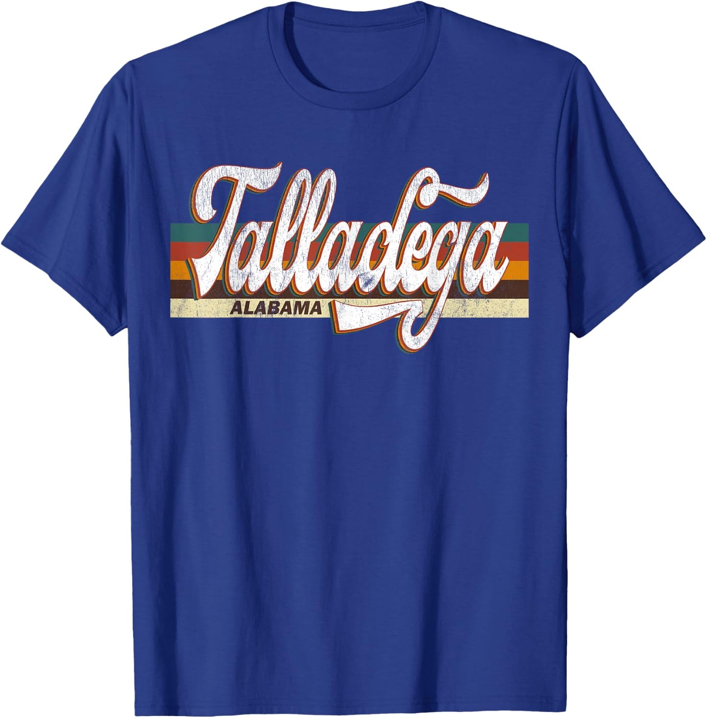 Vintage 80s 70s Talladega Retro Alabama T-Shirt - T-Shirt | Royal