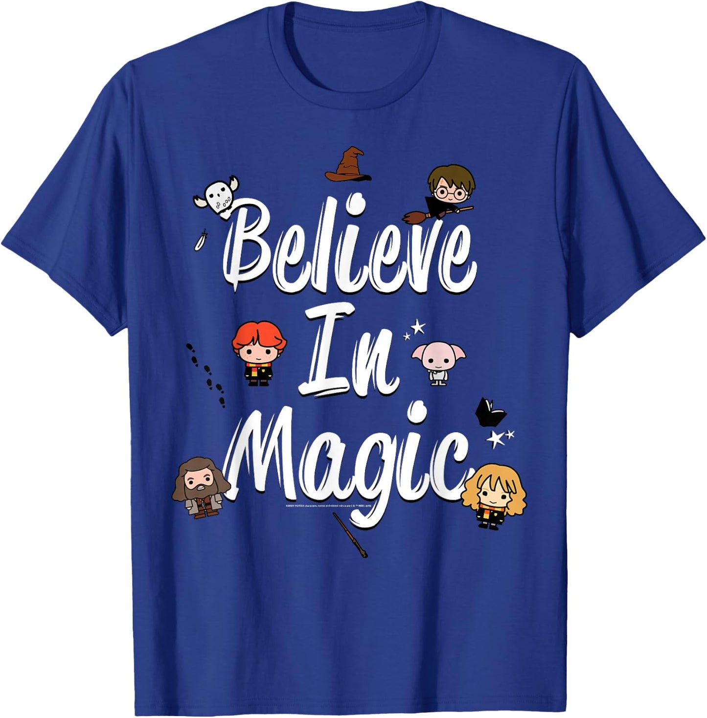 Harry Potter Believe In Magic Cute Cartoon Text T-Shirt - T-Shirt | Royal