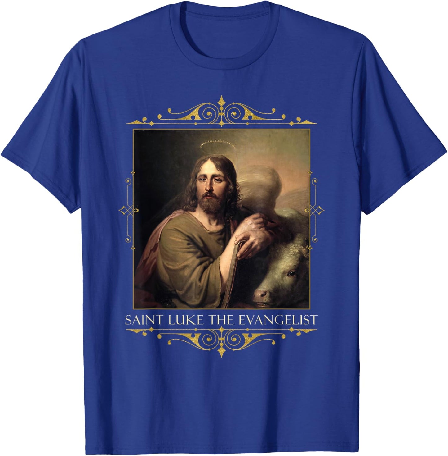 St Luke the Evangelist Prayer Patron Artists Catholic Saint T-Shirt - T-Shirt | Royal