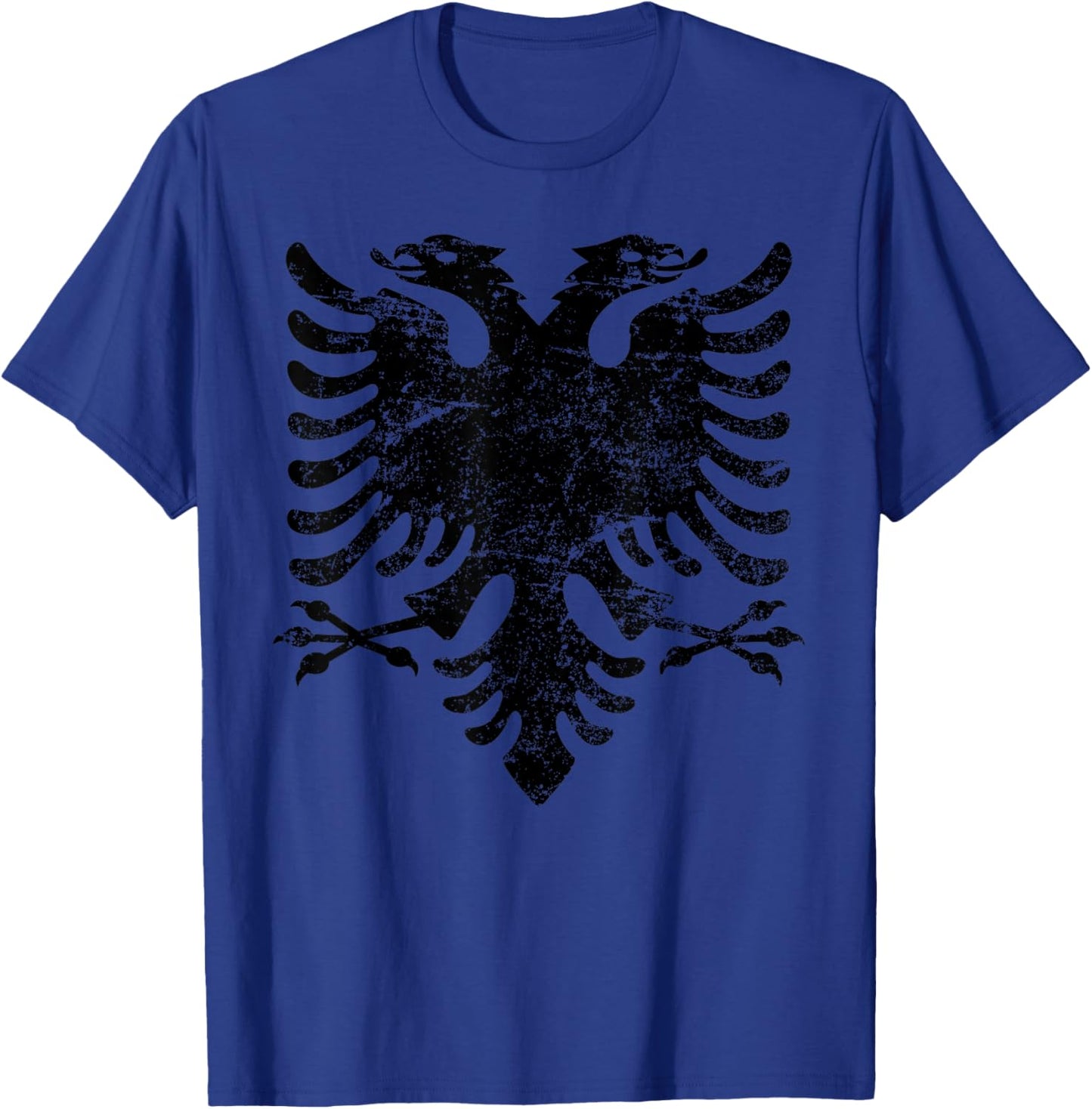 ALBANIA Eagle Big Flag Vintage Men Women Kids ALBANIAN FLAG T-Shirt - T-Shirt | Royal