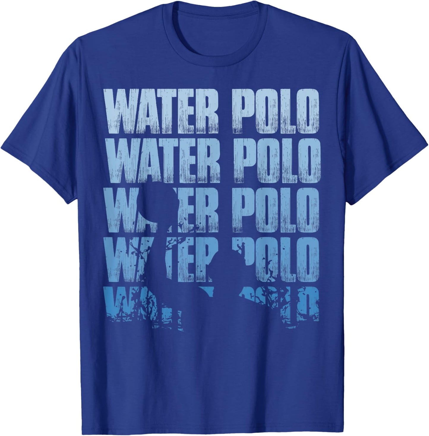 Retro Water Polo Silhouette Water Poloer T-Shirt - T-Shirt | Royal