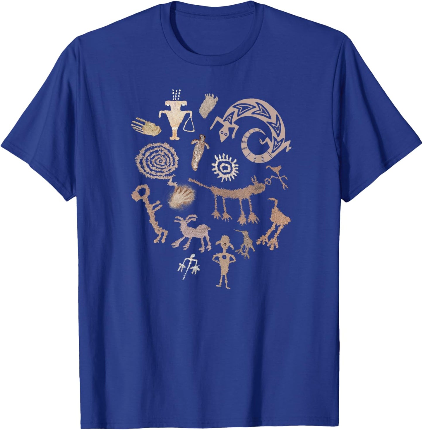 Multiple Petroglyphs! Rock carvings. T-Shirt - T-Shirt | Royal