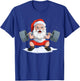 XMAS Christmas Santa Claus Weight Lifter Powerlifting T-Shirt - T-Shirt | Royal
