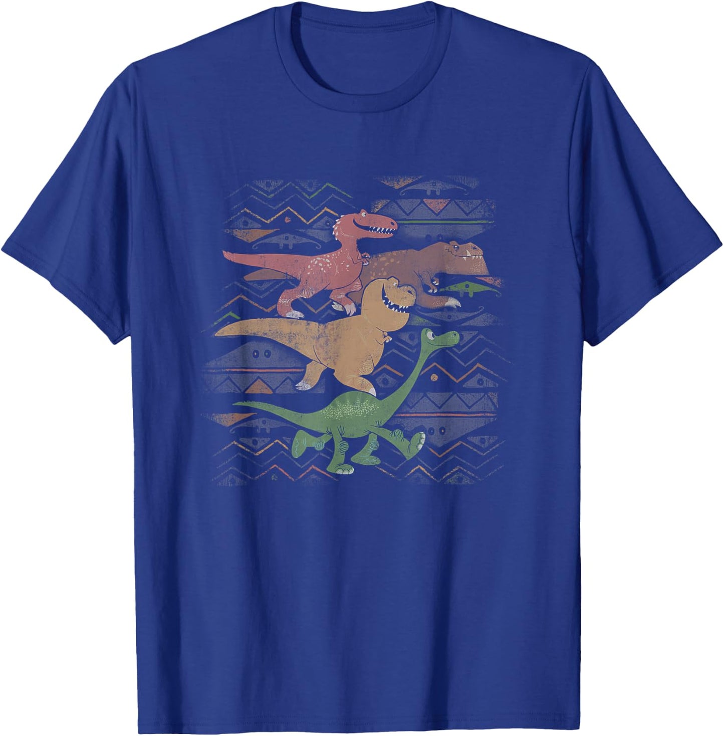 Disney Pixar The Good Dinosaur Dino Retro Cave Painting Logo T-Shirt - T-Shirt | Royal
